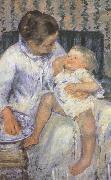 Mary Cassatt, Mother about to wash her sleepy child